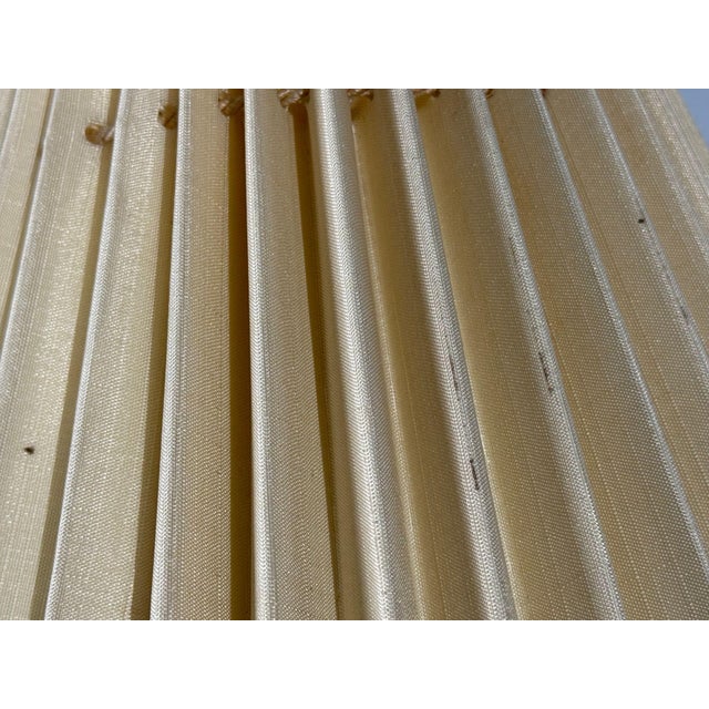 1970s Armaturhantverk Tibro, Wall Light, Brass, Pleated Fabric For Sale - Image 12 of 13