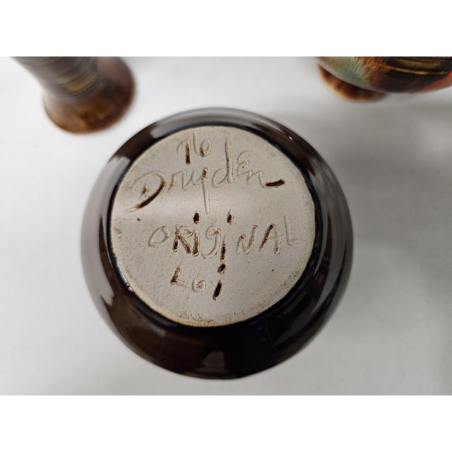 Dryden Pottery Drip-Glaze Vase Collection -1976 For Sale - Image 12 of 14