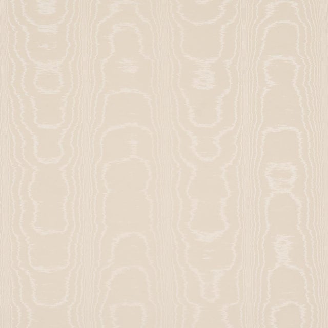 2020s Sample - Schumacher Washington Moiré Fabric In Vanilla For Sale - Image 5 of 5