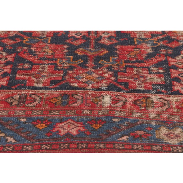 Early 20th Century Early 20th Century Antique-Worn Persian Malayer Rug - 04'08 X 12'10 For Sale - Image 5 of 9