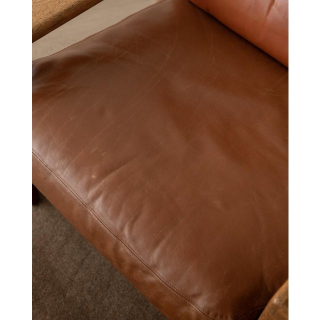 Vintage Bonanza Lounge Chair in Finnish Oak & Cognac Leather by Esko Pajamies for Asko, 1960s For Sale - Image 15 of 18