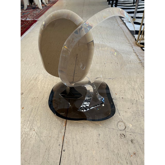 2000 - 2009 Lucite Abstract Sculpture Signed Van Teal For Sale - Image 5 of 10