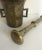 Indian Antique Heavy Brass Mortar and Pestle Set For Sale - Image 3 of 8