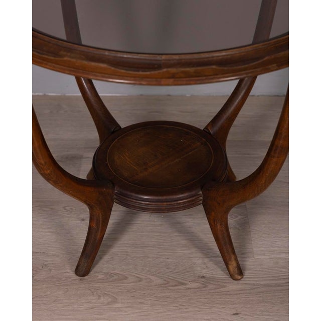 Wood Vintage Italian Wood and Glass Coffee Table, 1950s For Sale - Image 7 of 12
