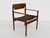 Grete Jalk Pj4 Chair in Teak and Leather by Grete Jalk for Poul Jeppesen, 1960s For Sale - Image 4 of 9