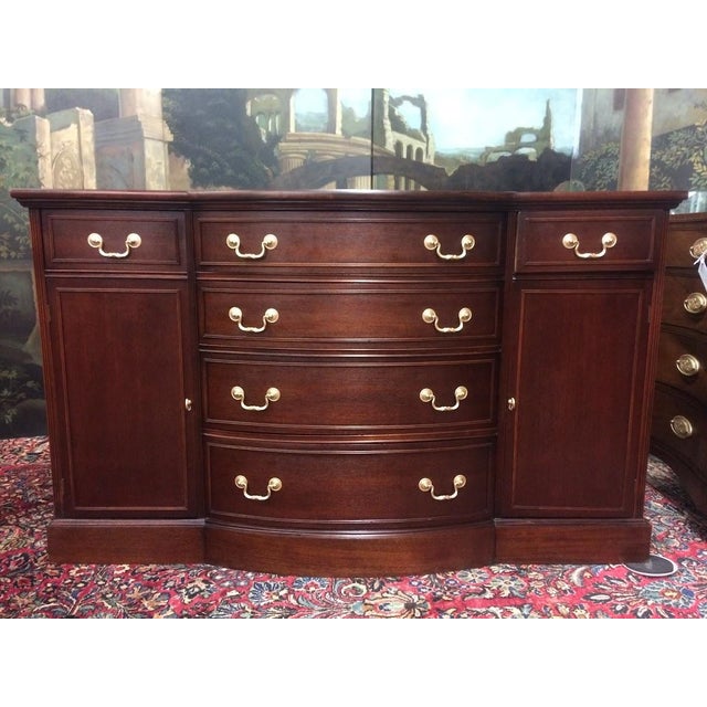 Item: Vintage Mahogany Buffet. Age & Condition: Circa 1950. Good restored condition. Dimensions: 60″ wide x 21″ deep x 36″...
