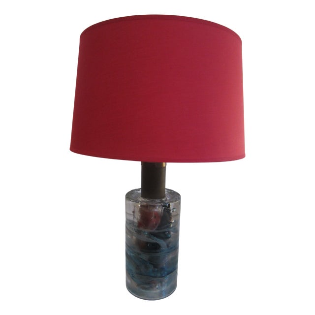 Large Mid-Century german Layered Glass Table Lamp from the Limburg Glassworks, 1960s For Sale