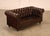 English Chesterfield Style Tufted Brown Leather Sofa For Sale - Image 3 of 18