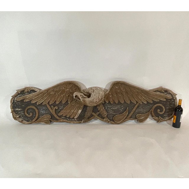 Nautical Six Foot Carved Eagle Stern Board For Sale - Image 3 of 10