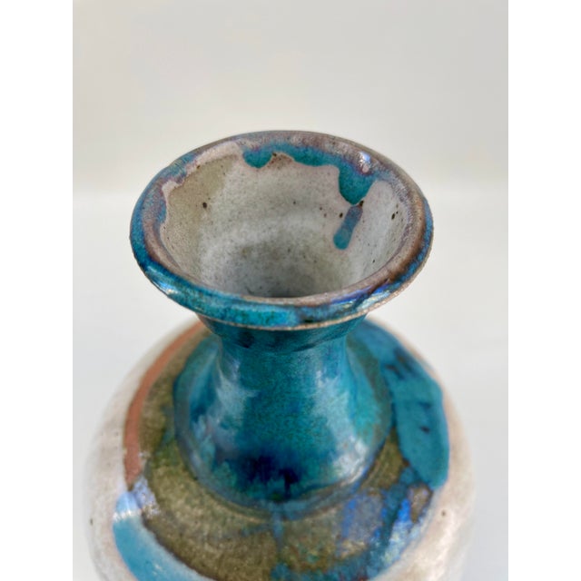 Large Vintage Handmade Art Pottery Studio Vase For Sale - Image 4 of 6