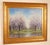 Impressionist painting of blossoming cherry trees by California artist James Scoppettone (Born 1937). Oil on canvas. Frame...