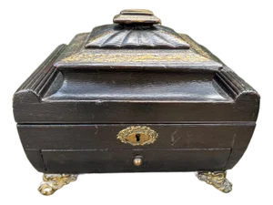 19th Century English Regency Leather Box