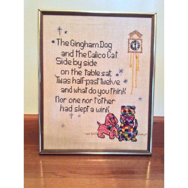 Mid Century Nursery Rhyme Cross Stitch For Sale - Image 13 of 13