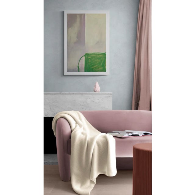 Minimalist Abstract Painting With Green For Sale In Phoenix - Image 6 of 8