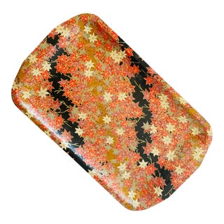 Japanese Washi Paper Tray With Maple Leaf Design Tray For Sale