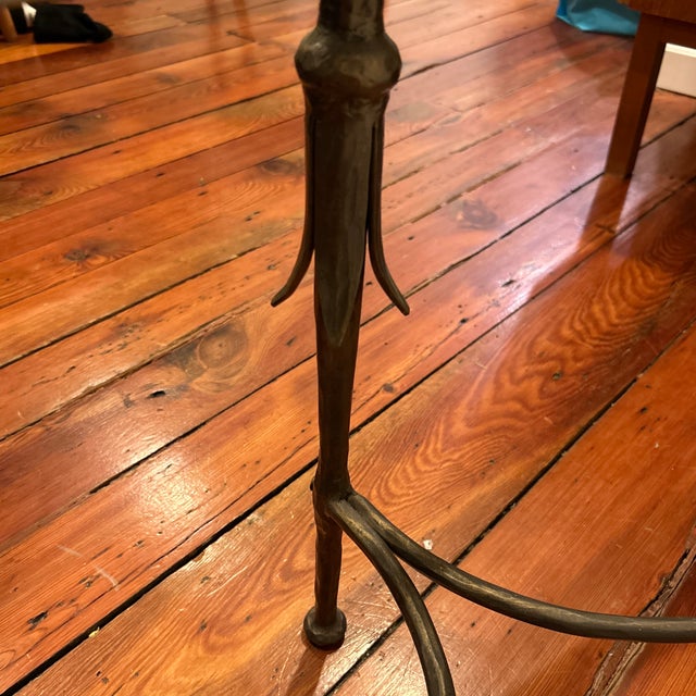Rustic European Vintage Heavy Hand Forged Metal and Glass Coffee Table in the Style of Dennis and Leen For Sale - Image 3 of 12