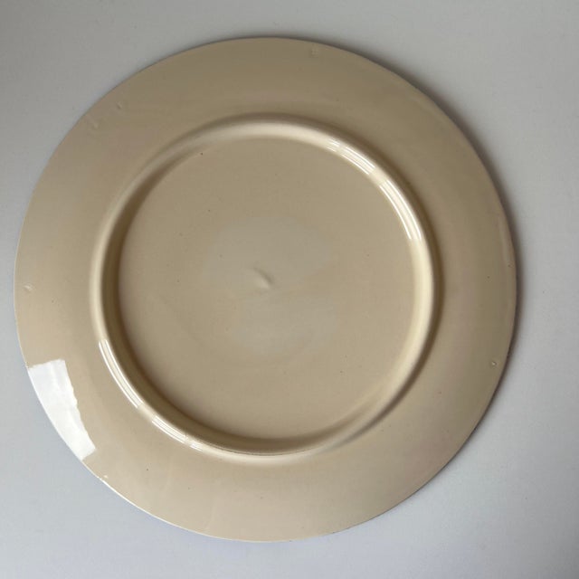 Ceramic Vintage Hand-Painted Faience Butter Dish from St-Jean De Monts, 1950s For Sale - Image 7 of 9