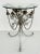 Italian Italian Mid-Century Mixed Metal Wrought Iron Side Tables, Glass Tops, Pair For Sale - Image 3 of 8