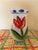 1990s Kosta Boda Tulip Vase Hand Painted From Sweden For Sale - Image 5 of 6
