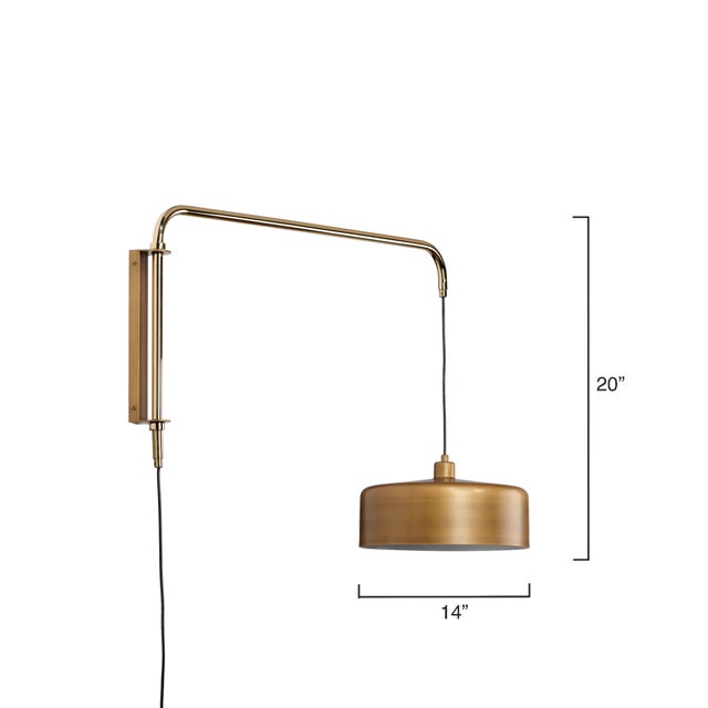 Jeno Swing Arm Wall Sconce, Large For Sale In Los Angeles - Image 6 of 13