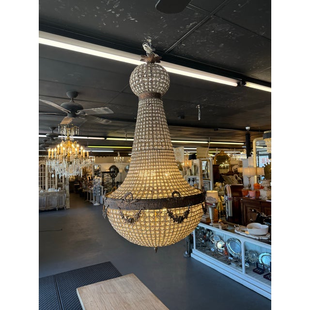 French French Empire Crystal Chandelier For Sale - Image 3 of 10