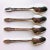Vintage Silverplate floral design 4 tea spoons , 1847 Rogers Silverplate First Love Pattern. 6.10" L Excellent!