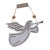 Kenneth Ludwig Chicago Wood Dove and Angel Sentiment Ornament (Set of 6) For Sale - Image 4 of 5