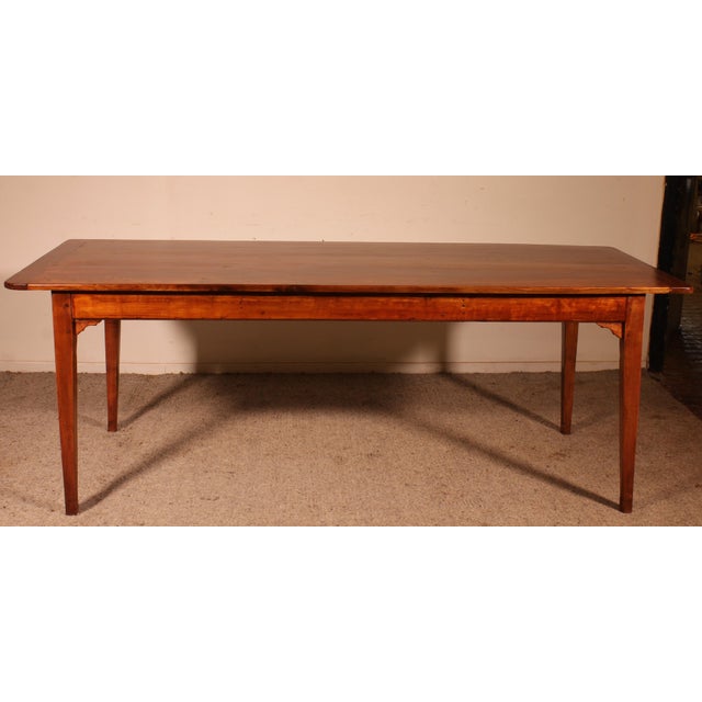 Antique Refectory Table in Cherry Wood For Sale - Image 9 of 12