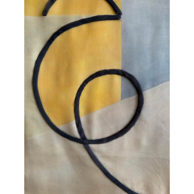 Hand-Dyed Tapestry Painting by French Artist, Marie-Laure Ilie, 1990s For Sale - Image 11 of 13