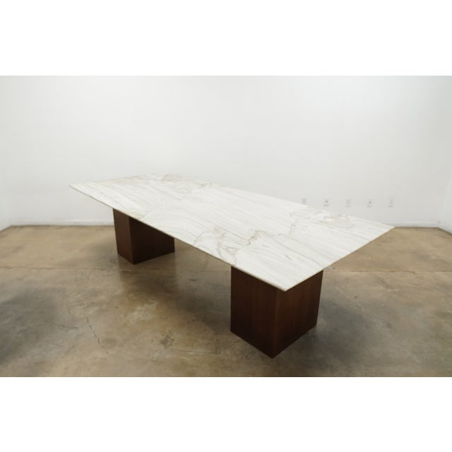 Custom Contemporary Quartzite Top Dining Table For Sale - Image 9 of 16