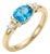 Swiss Blue Topaz Stacking Ring - December Birthstone Ring Us 7 For Sale