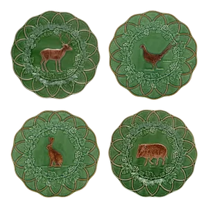 Bordallo Pinheiro Woods Assorted Snack Plates, Set of 4