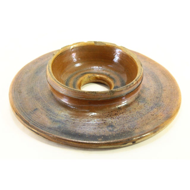 19th C. Southern Pottery Crock Butter Churn, Alkaline Glaze, Alabama For Sale - Image 16 of 18