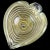 Beautiful vintage Murano hand blown white and gold flecks Italian art glass heart shaped bowl. Documented to the Barovier...