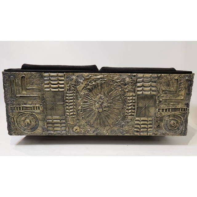 Mid 20th Century Adrian Pearsall Brutalist-Inspired Two-Cushion Sofa (1 of 2) For Sale In Oklahoma City - Image 6 of 16