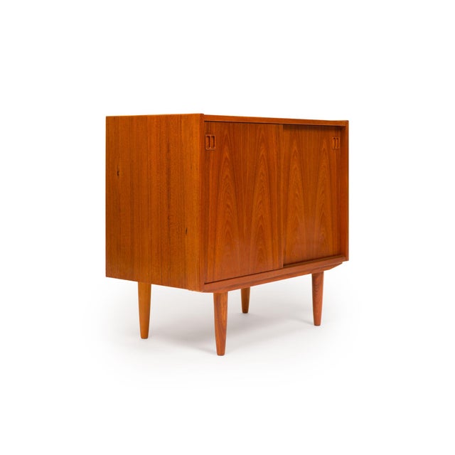 Vintage Danish Mid-Century Teak Two-Door Credenza For Sale - Image 4 of 8