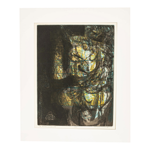 African American Abstract Expressionist Etching Aquatint "Anatomy of Aphrodite" by Warrington Colescott, 1959