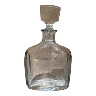 Mid-Century Strombergshyttan (Attributed, Unsigned) Crystal Flask Decanter For Sale