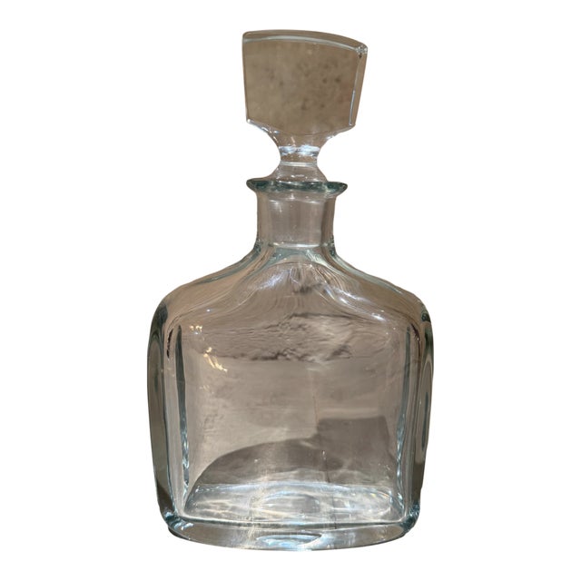 Mid-Century Strombergshyttan (Attributed, Unsigned) Crystal Flask Decanter For Sale