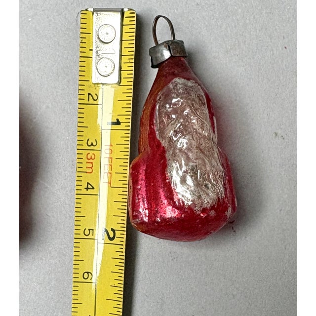 Collection of 8 Antique German Mercury Glass Santa Claus Christmas Ornaments, C. 1920–1940 For Sale - Image 9 of 18