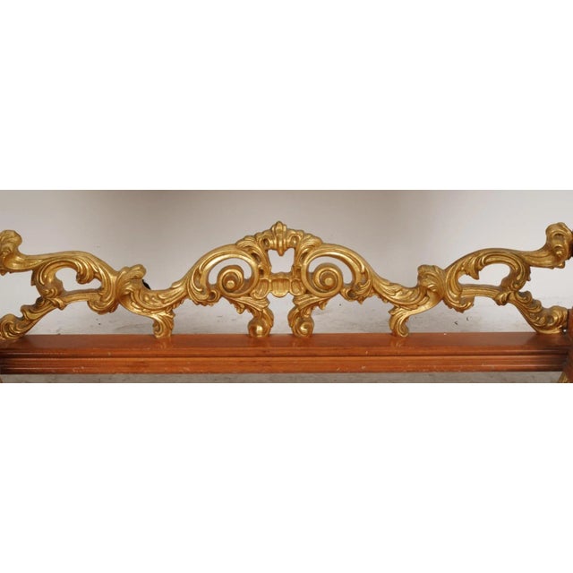 Early 20th Century Antique Regency Style Giltwood & Mahogany Figural Console Table For Sale - Image 5 of 7