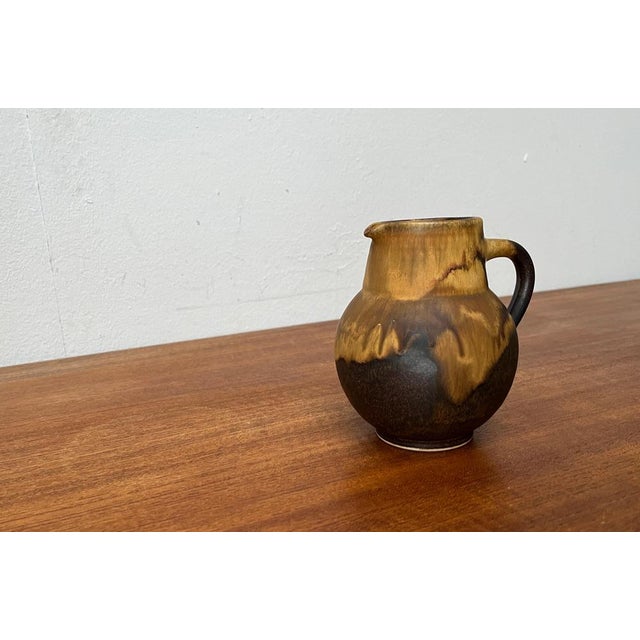 Beige Mid-Century German Studio Pottery Carafe Vase by Otto Wichmann, 1960s For Sale - Image 8 of 18
