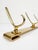 Mid-Century Gilt Metal Wall Coat Rack with 4 Hooks, 1960s For Sale - Image 3 of 18