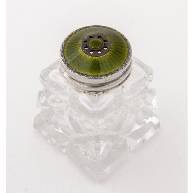 Mid 20th Century Norwegian Sterling Silver & Glass Salt Shakers - Set of 4 For Sale - Image 4 of 6