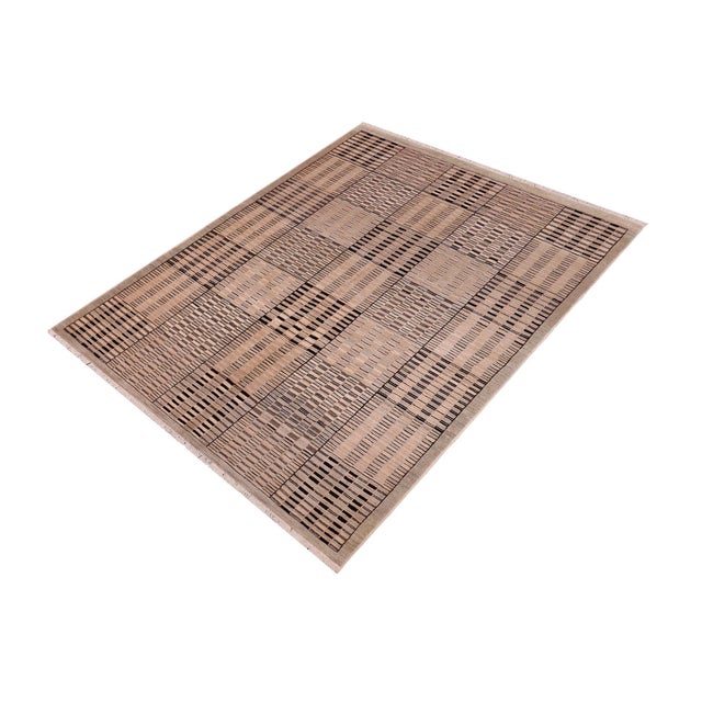 Shabby Chic Shabby Chic Gabbeh Beige/Green Wool Rug - 6'0'' X 8'8'' For Sale - Image 3 of 10