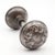 Pair of 1900s Steel Art Nouveau Passage Door Knobs For Sale - Image 4 of 5