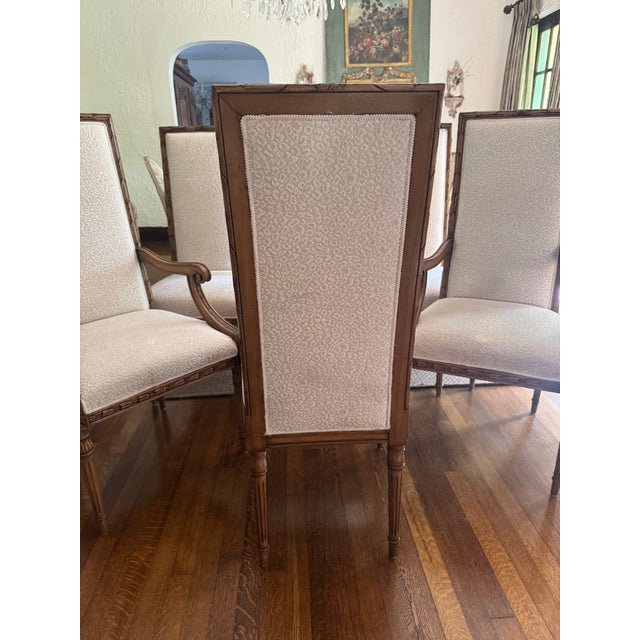 Six Carved French Dining Chairs Leopard Upholstery For Sale - Image 12 of 12