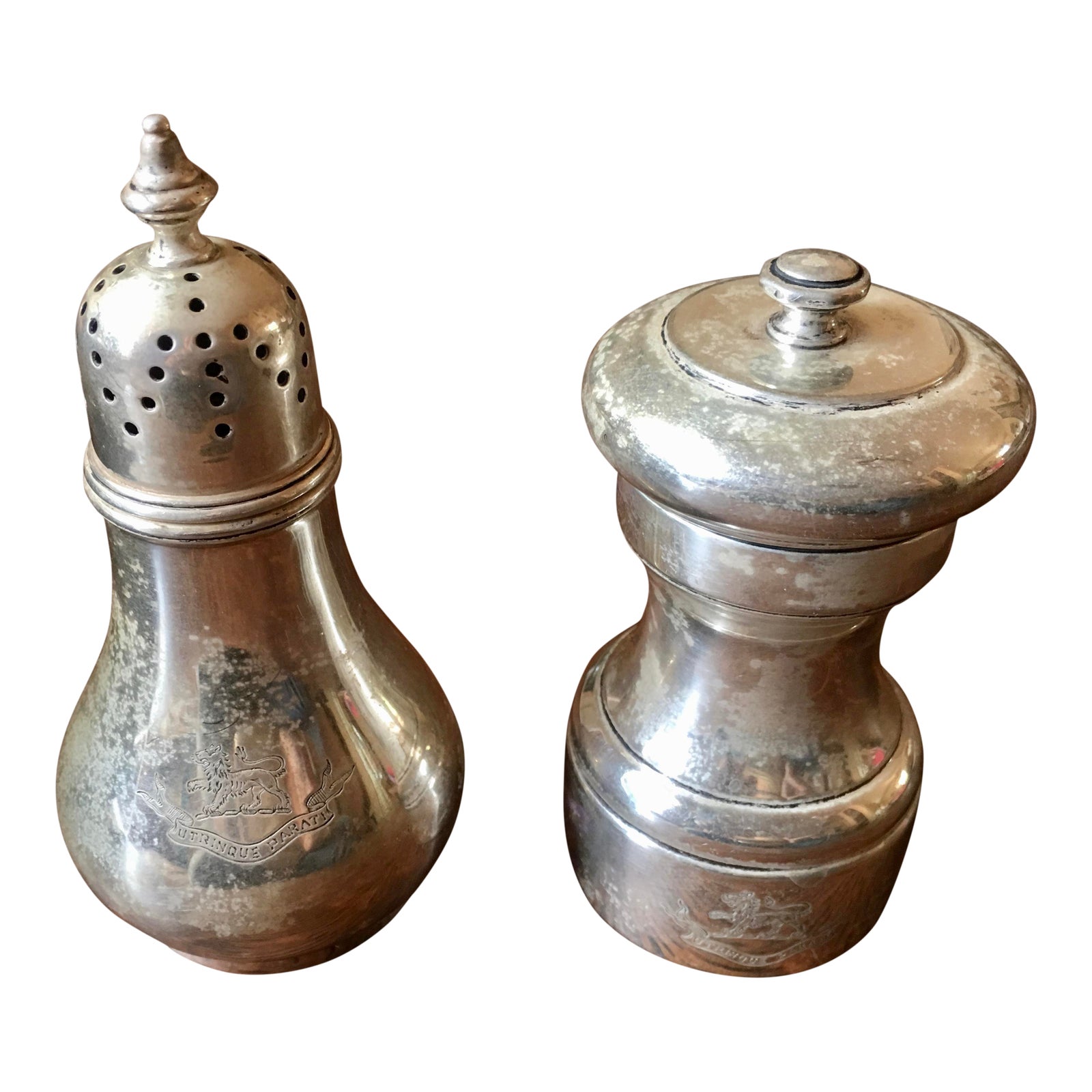 1890s Peugeot Frères France Hallmarked Sterling Silver Pepper Mill
