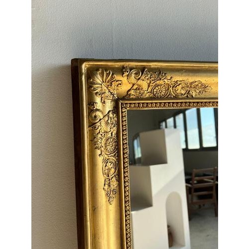Rectangular Gilded Mirror, 19th Century For Sale - Image 9 of 18