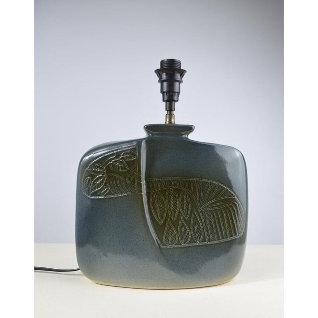 Glazed Ceramic Table Lamp by D. Protion for Vallauris, France, 1970s For Sale - Image 12 of 17